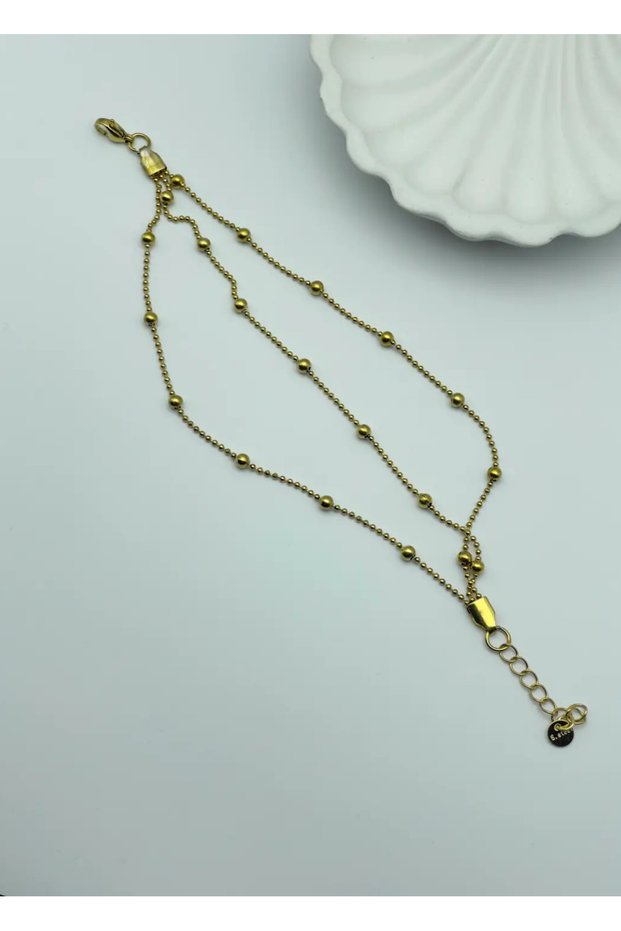 Steel gold 3-piece dorika bracelet - 25-blk32