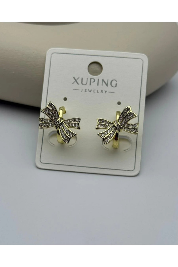Xuping Gold Bow Earrings - 25-Xpkp04