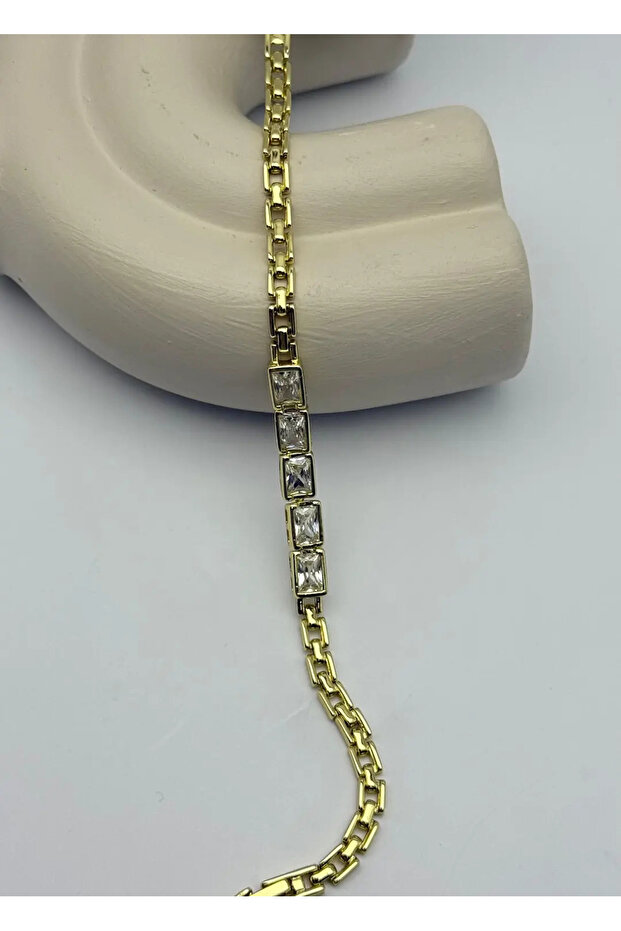 Xuping gold baguette stone bracelet - 25 -xpb72