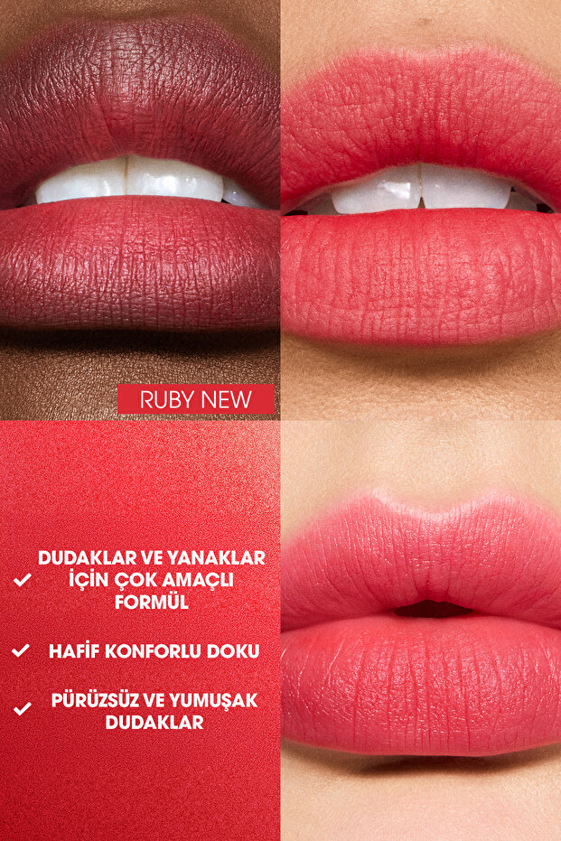 Powder Kiss Hazy Matte Lipstick Nemlendirici Etkili Buğulu Mat Ruj - Ruby New - 3