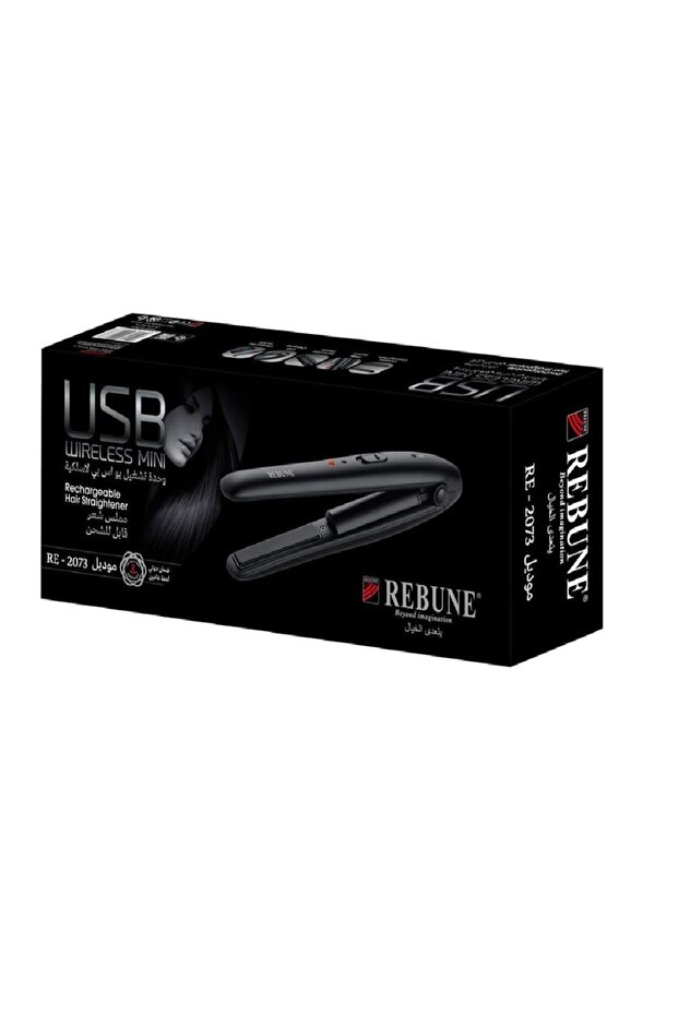 مكواة فرد الشعر السيراميكية بمنفذ USB RE-2073