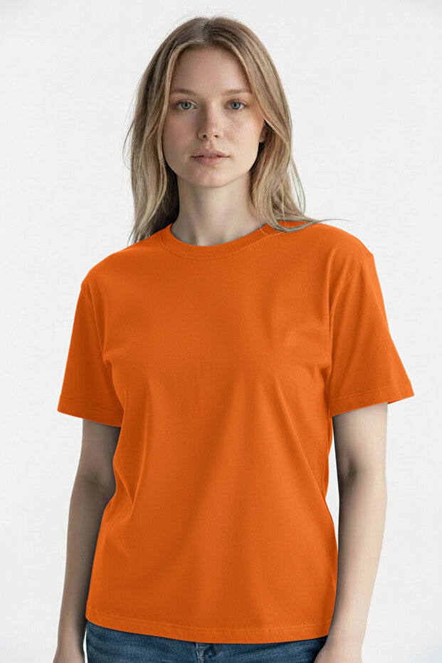Combed Cotton T-Shirt Short Sleeve Crew Neck