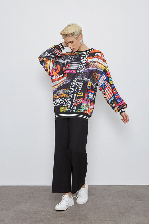 Desenli Triko Bluz - 3