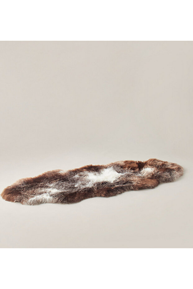 Faux Fur Jacquard Rug - 60 x 180 cms