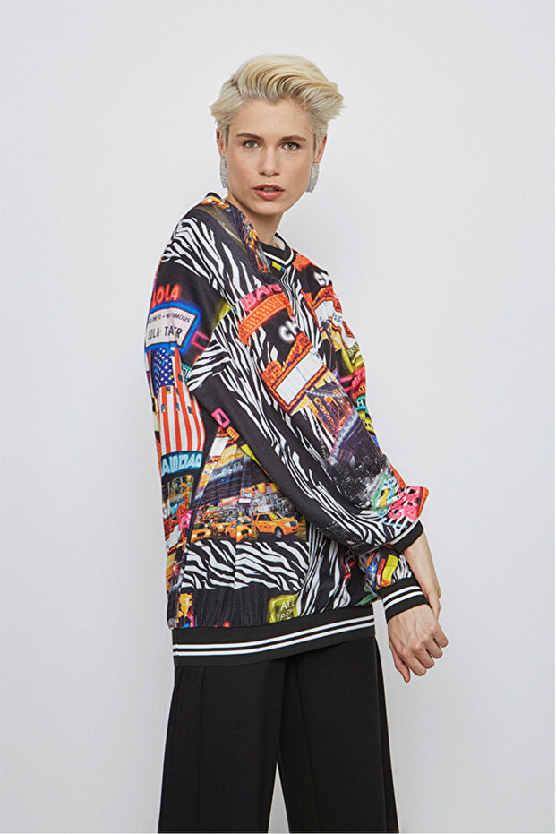 Desenli Triko Bluz - 2