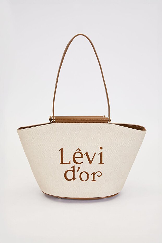 Green Fabric Look Shoulder Bag