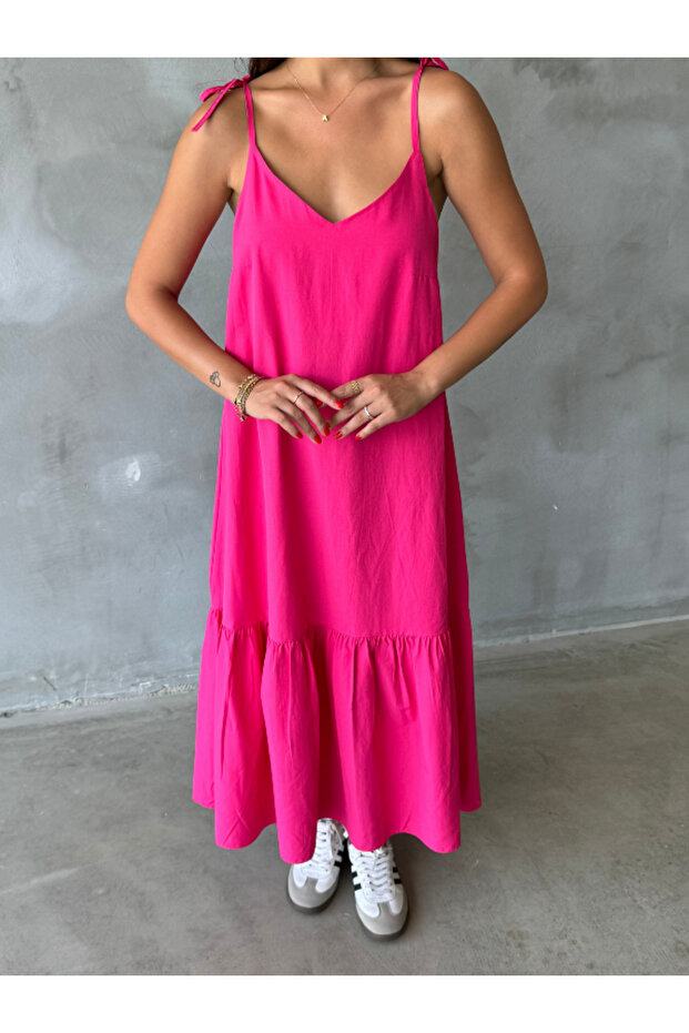 POPLİN KUMAŞ ELBİSE - 2