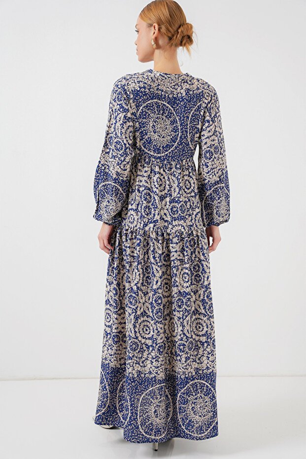 Modest dress with authentic BDART pattern - 6