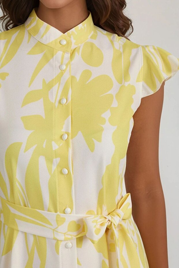 Çiçekli Uzun Elbise - 4