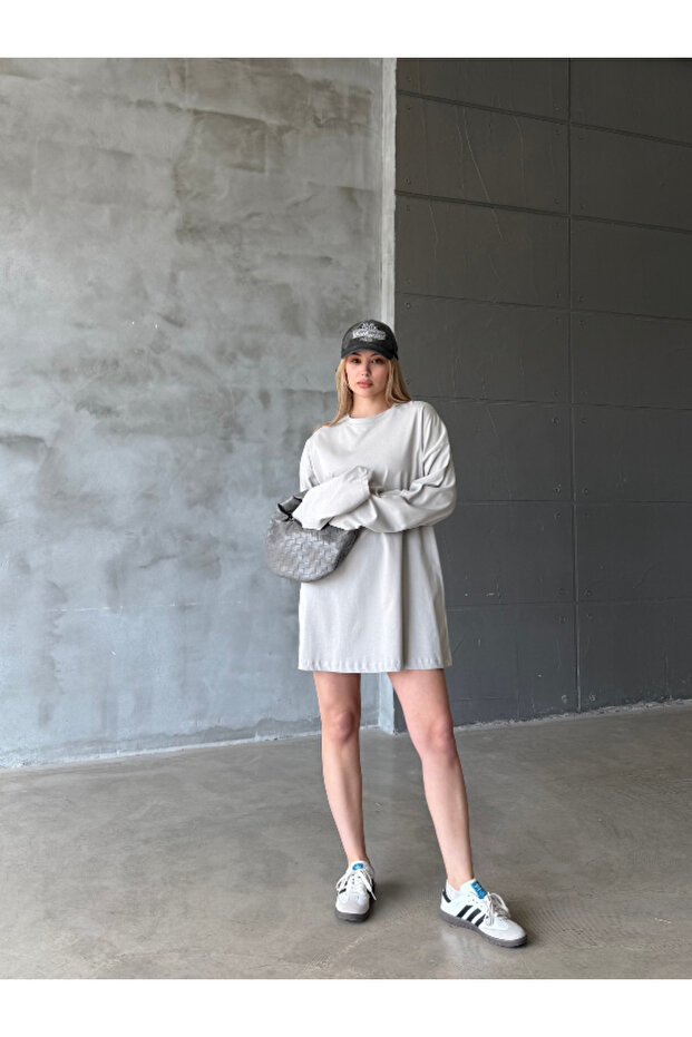 OVERSIZE T-SHIRT ELBİSE - 4