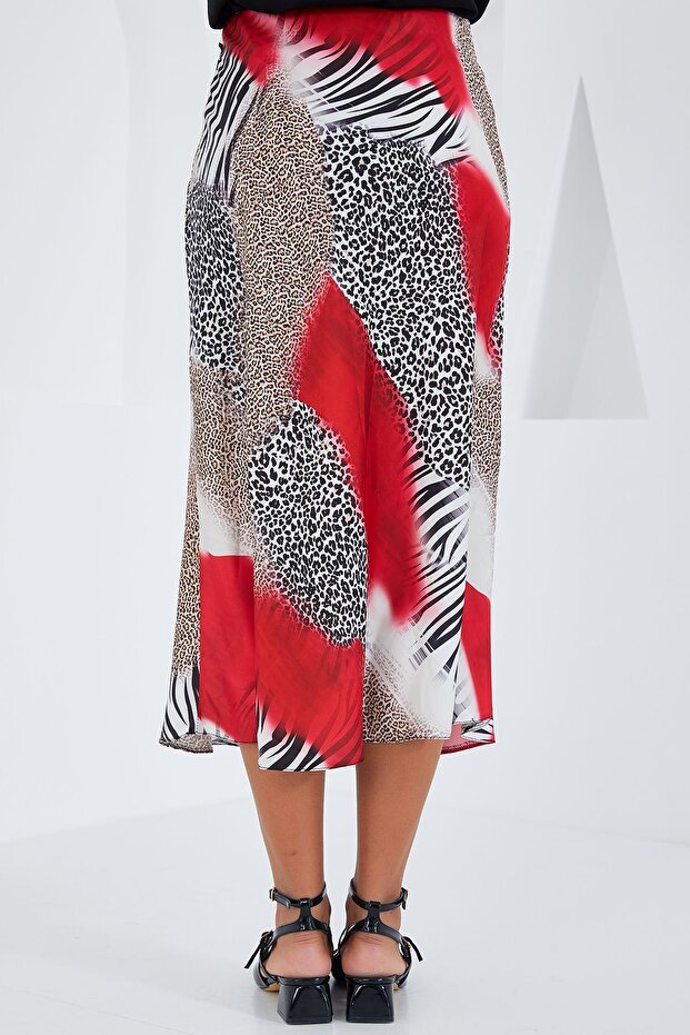 BDART Elastik A-Form Kesim Midi Etek - 4