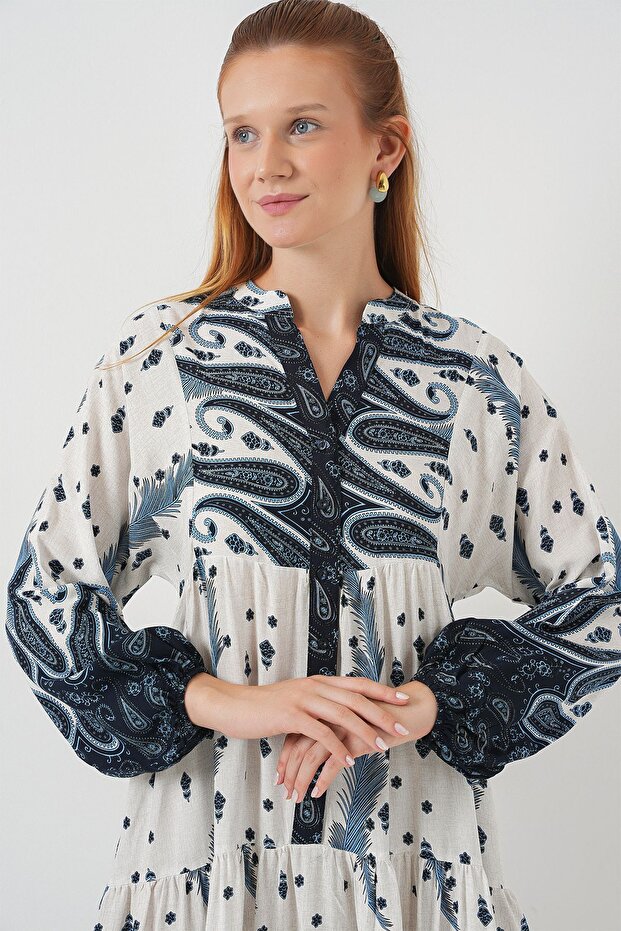 Rochie lungă modestă cu model BDART - 2