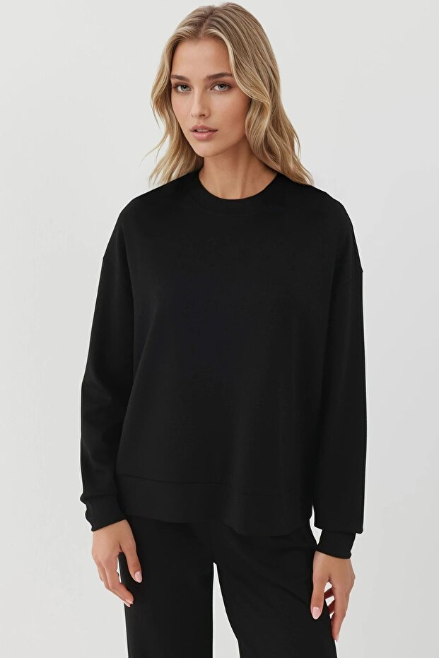 Modal Touch Basic Sweatshirt - 1
