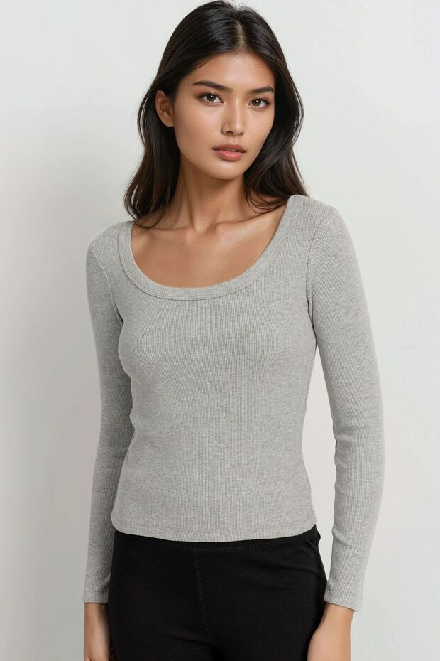 Basics Pamuk Karışımlı Tişört - 1