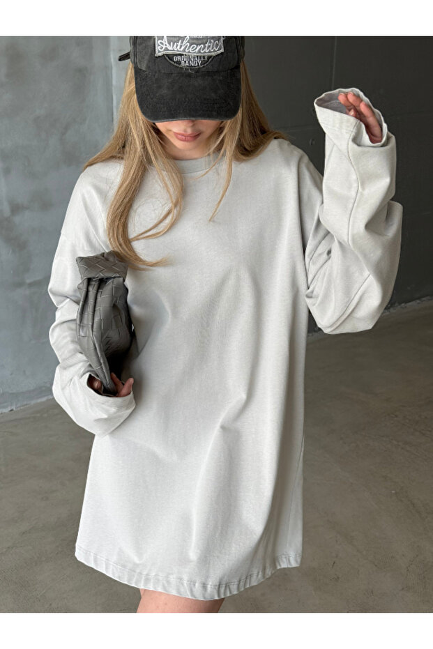 OVERSIZE T-SHIRT ELBİSE - 2
