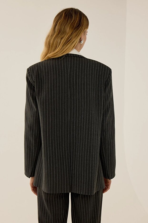 Reece Çizgili Blazer - 8