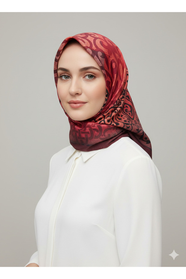 وشاح مودال من الفيسكون بنمط عرقي 100x100 سم