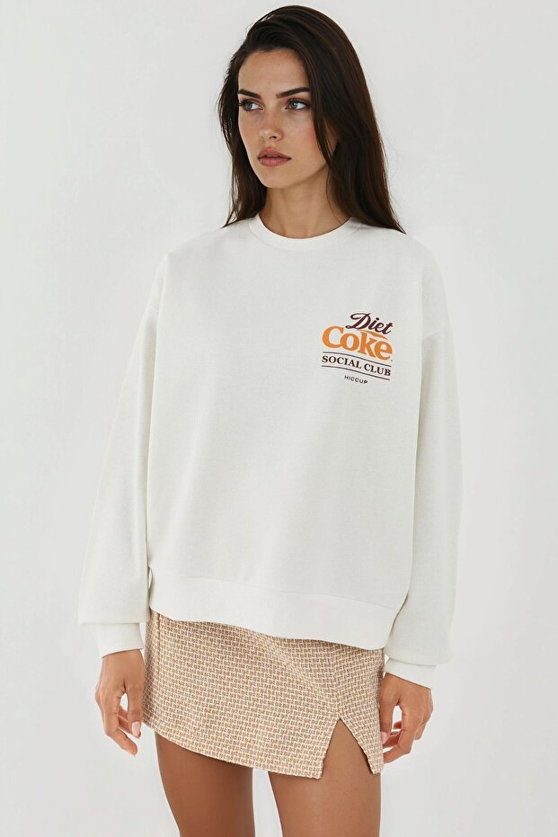 Printed round neck sweatshirt - 2