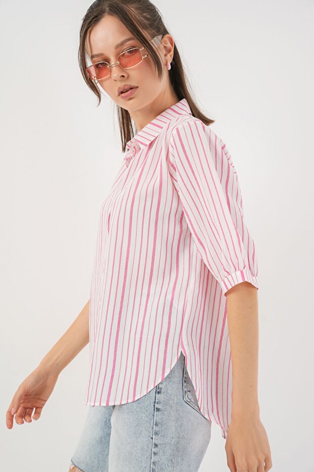 BDART Çizgili Poplin Gömlek - 3