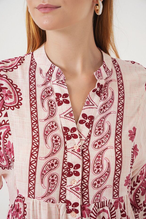 Rochie lungă modestă cu model BDART - 5