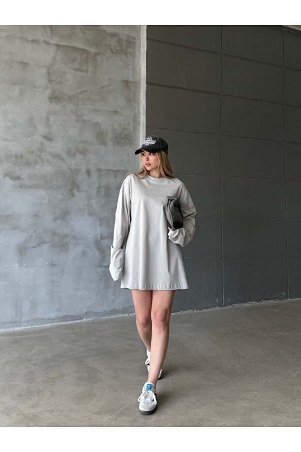 OVERSIZE T-SHIRT ELBİSE - 1