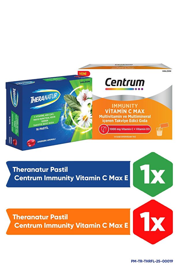 Theranatur Pastil+Centrum Immunity Vitamin C Max E - 1