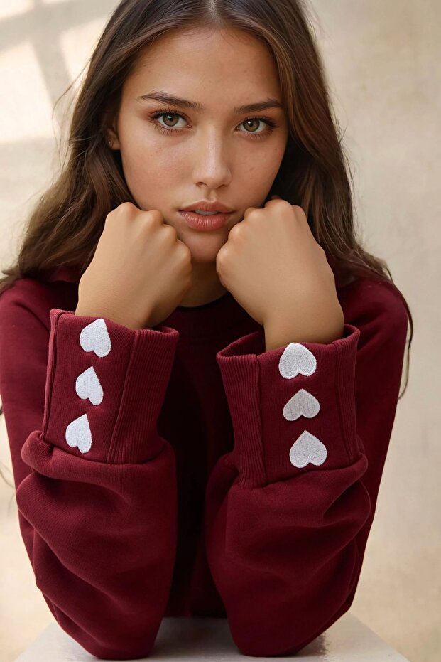İşlemeli Pamuklu Sweatshirt - 2
