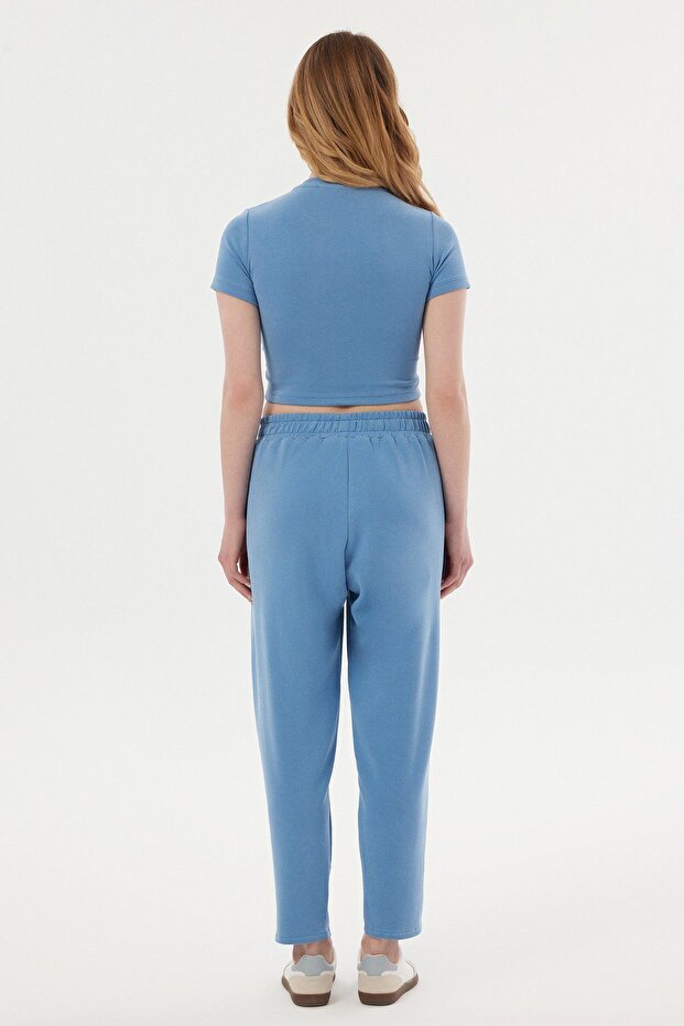 Crop top with round collar - 3