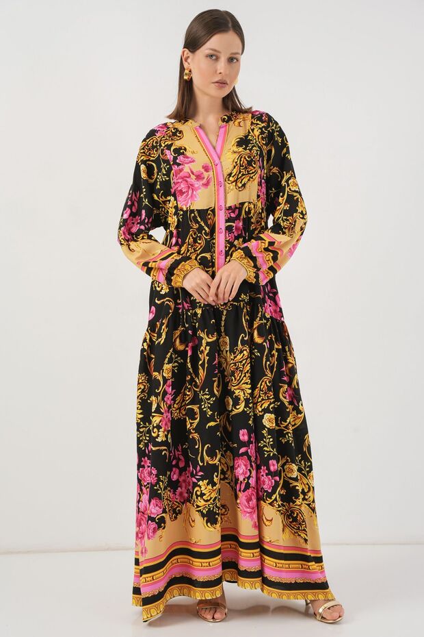 Rochie lungă modestă cu model BDART - 4