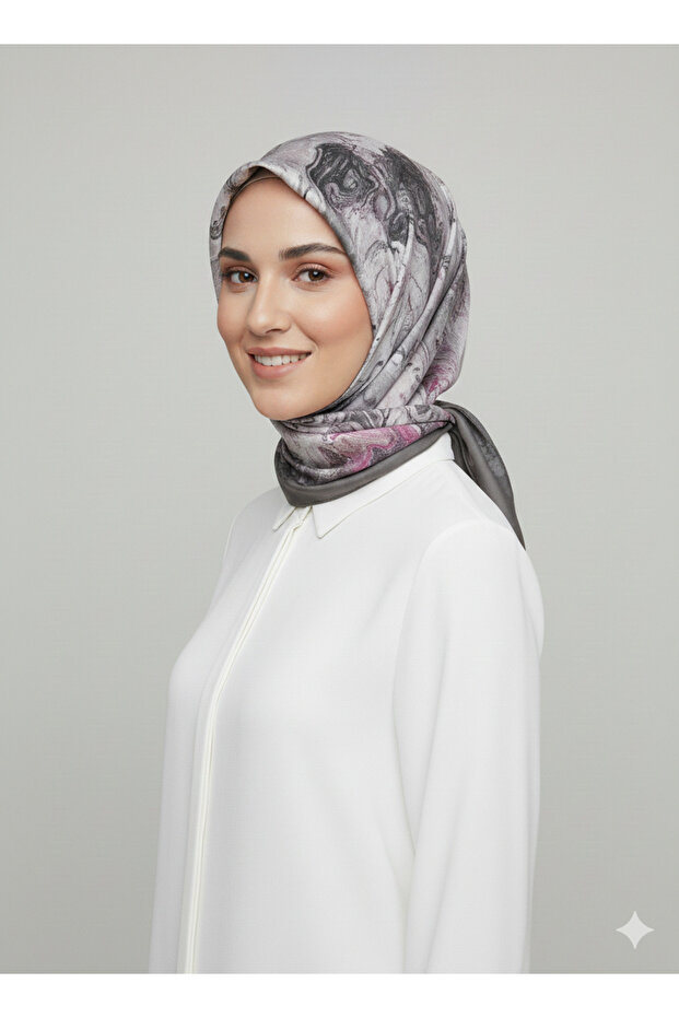 وشاح فيسكوز مودال بنقشة 100x100 سم