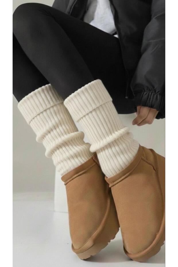 Washable Fleece-Lined Knitted Premium Leggings High Quality Socks Leggings