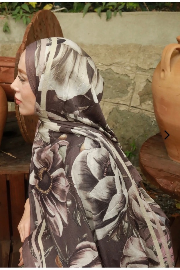 Ash Desen Bambu Şal - 3