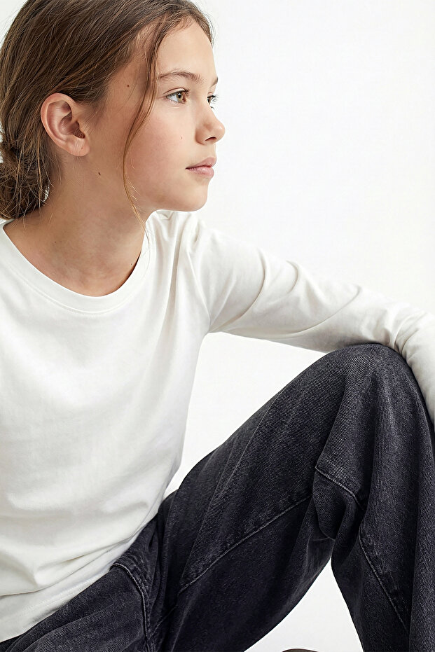 Kız Çocuk Basic LYC Sweat - 1