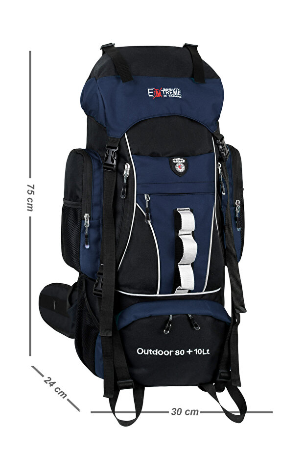Extreme 80+10 Liter Mountaineering Backpack – Professional Backpack for Camping, Trekking, and Hiking Laci̇