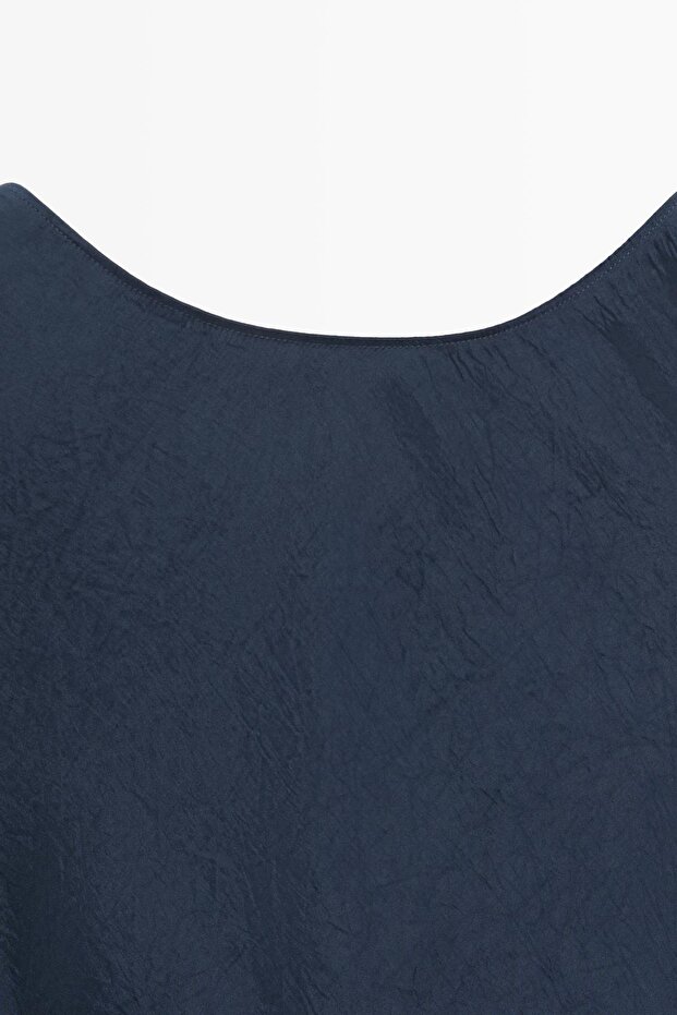 Dökümlü midi elbise - 6