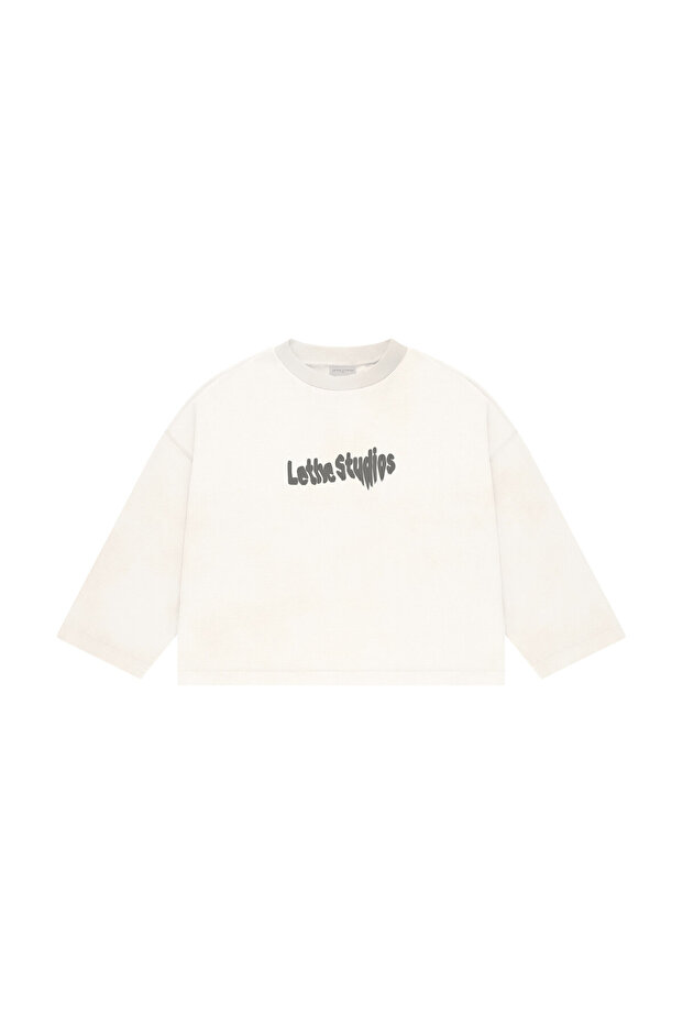 Lethe Studios Printed Long Sleeve Basic T-Shirt - 2
