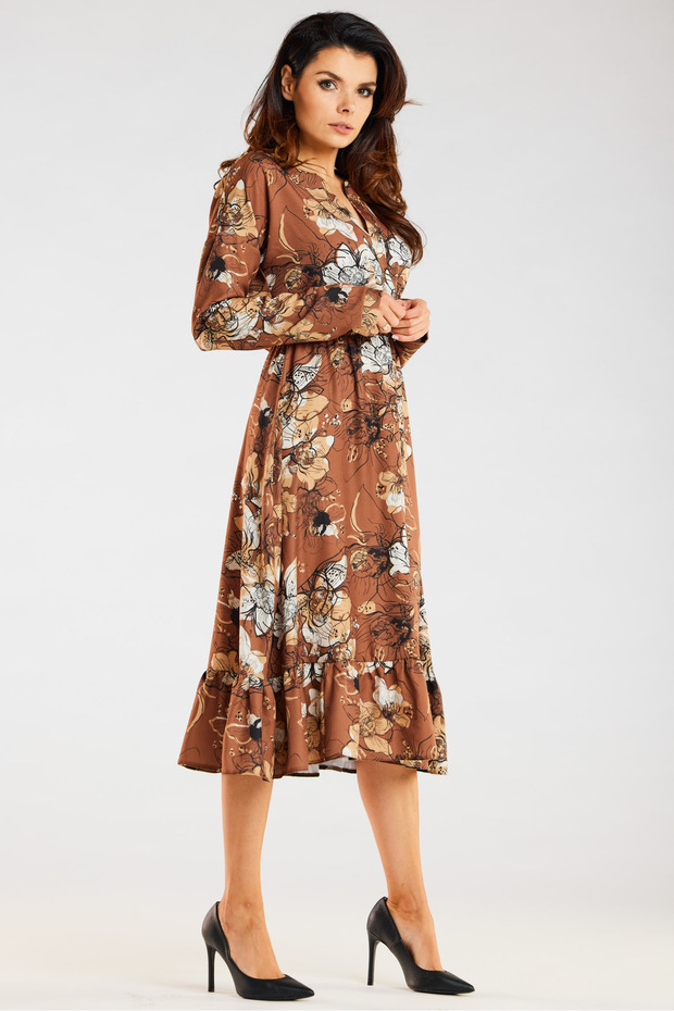Sukienka A468 - Brown pattern - M - 4