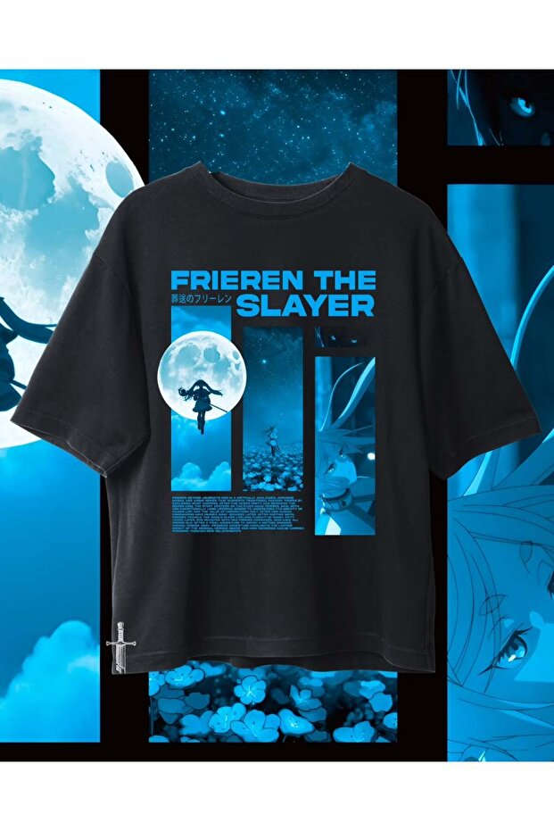 Manga Serries Frieren Printed Unisex Oversize T-Shirt