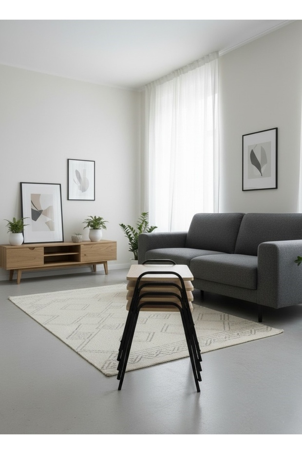 4'LÜ TEPSİ MODEL MODERN SEHPA - 4