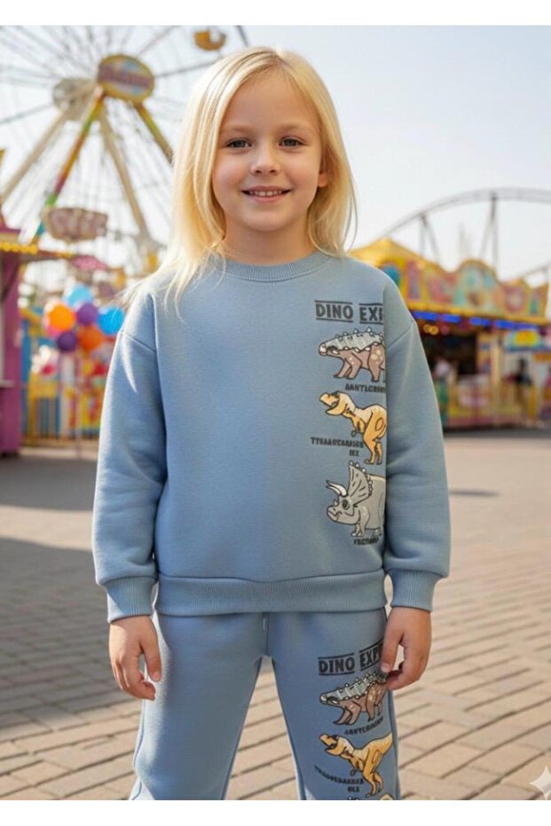 Dino Expert Printed Children's Tracksuit Set