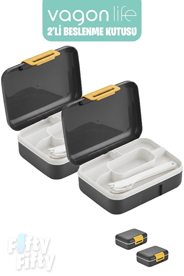 2-Piece Lunch Box (2 Pieces Will Be Sent in the Color You Choose)
