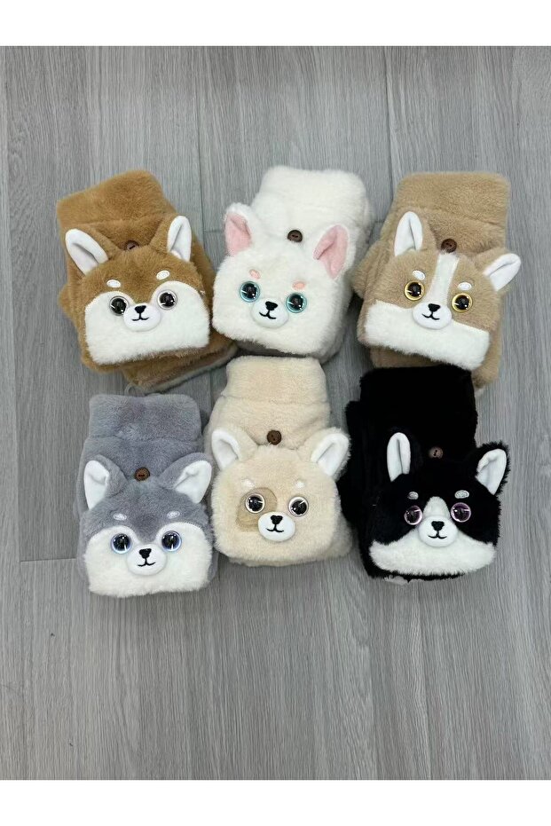 Peluş Köpek Figürlü Eldiven - 4