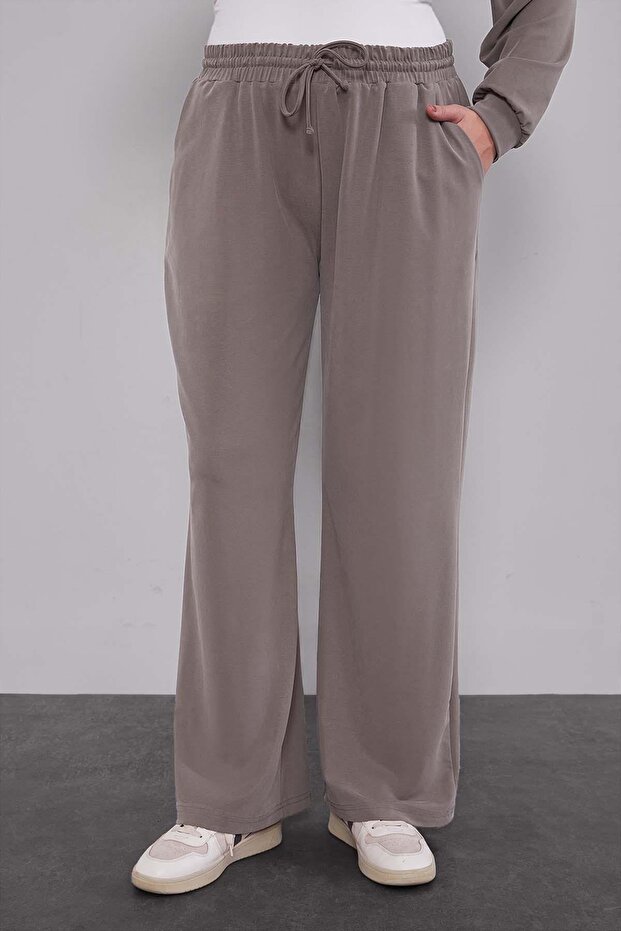 Khaki geometric pattern two-piece set - 5