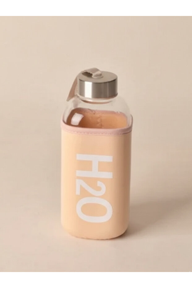 H2O Square Case Pastel Color Glass Flask 530 ml