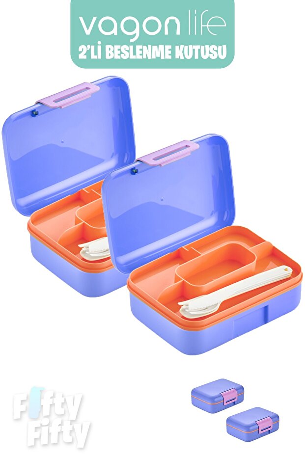 2-Piece Lunch Box (2 Pieces Will Be Sent in the Color You Choose)