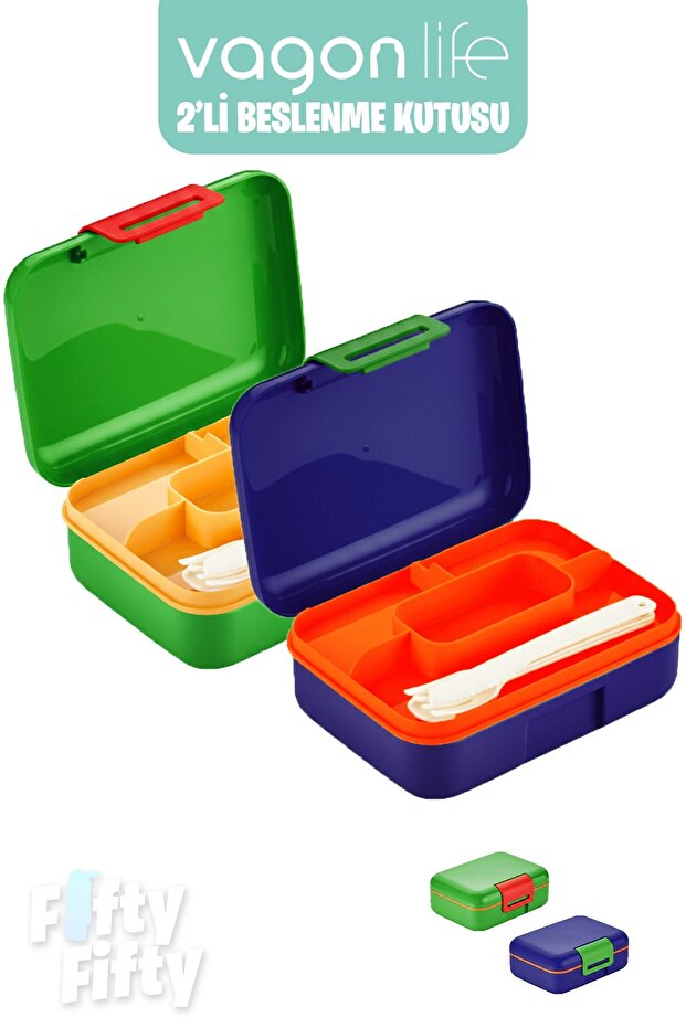 2-Piece Lunch Box (2 Pieces Will Be Sent in the Color You Choose)