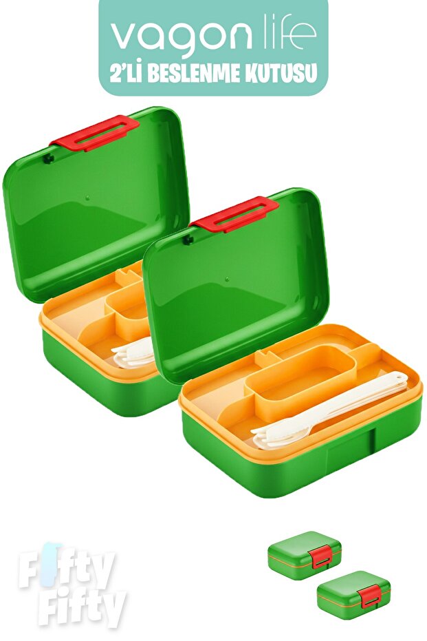 2-Piece Lunch Box (2 Pieces Will Be Sent in the Color You Choose)