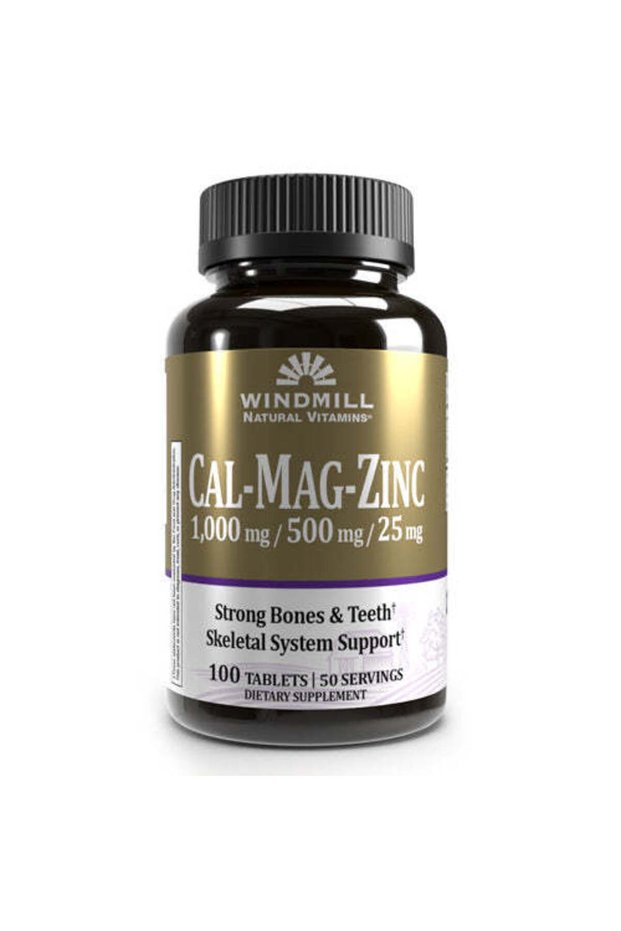 1525mg Bone Support Supplement with Calcium, Magnesium & Zinc - gluten free, artificial pre