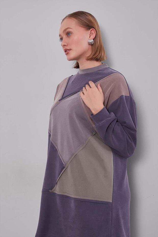 طقم مزدوج من إنديجو جيومتريك موديل - 3