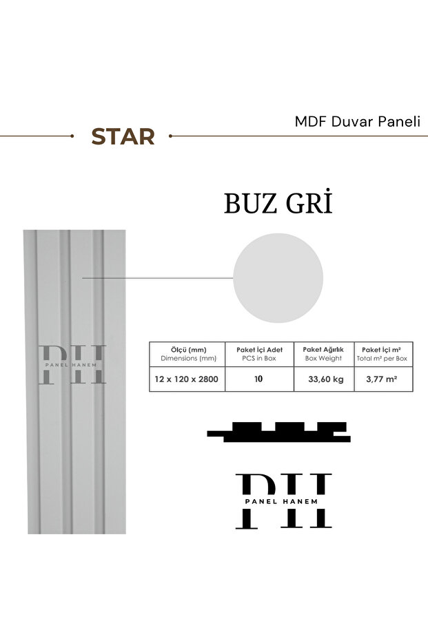 STAR 12 BUZ GRİ